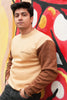 BROWN X BEIGE JERSEY SWEATSHIRT
