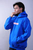 ROYAL BLUE X LONE WOLF PUFF PRINTED OVERSIZED HOODIE