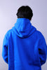 ROYAL BLUE X LONE WOLF PUFF PRINTED OVERSIZED HOODIE